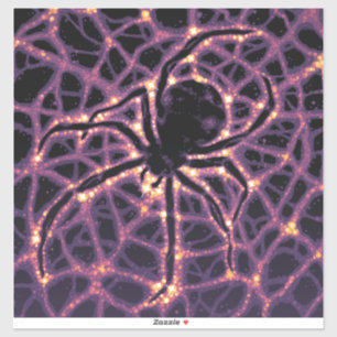 Spider Cosmic Web, Halloween Galaxy of Horrors Sticker