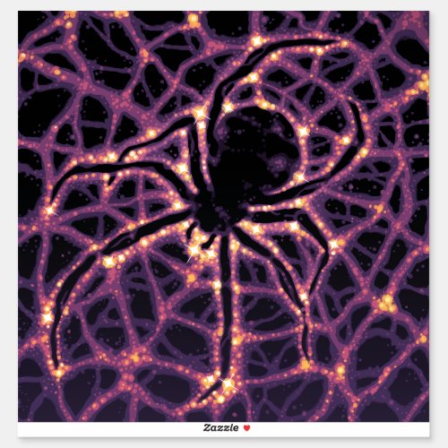 Spider Cosmic Web Halloween Galaxy of Horrors Sticker