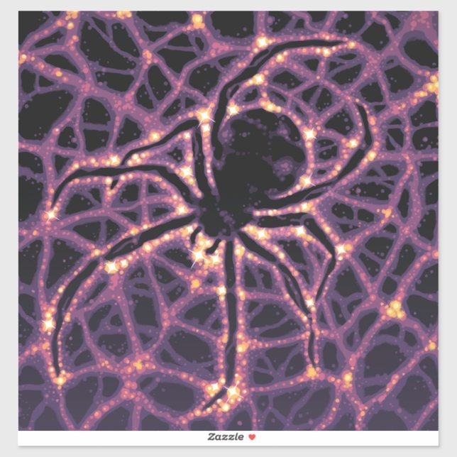 Spider Cosmic Web, Halloween Galaxy of Horrors Sticker (Sheet)