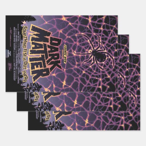 Spider Cosmic Web Halloween Galaxy of Horrors Wrapping Paper Sheets