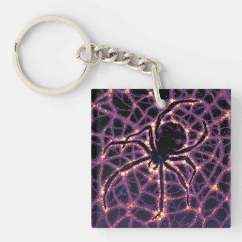 Spider Cosmic Web of Dark Matter Galaxy of Horrors Keychain