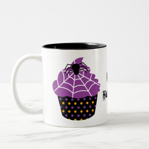 Spider cupcake Halloween Two_Tone Coffee Mug