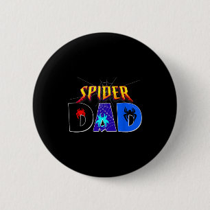 Spider Dad Shirt Birthday Fathers Day Halloween Co Button