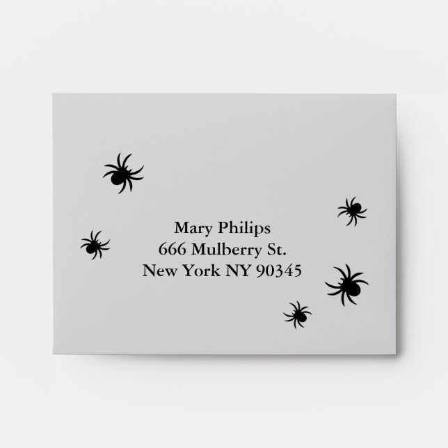Spider Damask RSVP Envelope (Front)