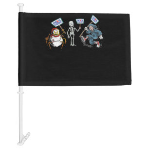 Spider  Dead skull Running Skeleton Snowman Spider Car Flag