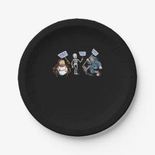 Spider Dead skull Running Skeleton Snowman Spider Paper Plates