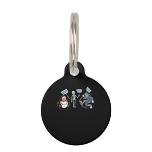 Spider Dead skull Running Skeleton Snowman Spider Pet ID Tag