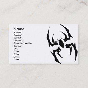 Spider Deck 02  Name  Address 1  Address 2  Con... Business Card by silvercryer2000 at Zazzle