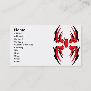Spider Deck Double 3  Name  Address 1  Address ... Business Card by silvercryer2000 at Zazzle