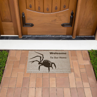 Spider Design Personalised Fiber Doormat