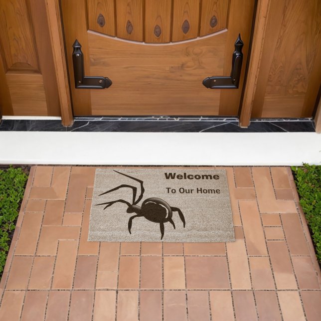 Spider Design Personalised Fiber Doormat (Insitu (Outdoor))