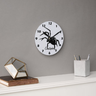 Spider Design Personalised Round Clock