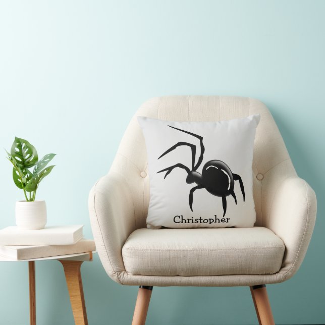 Spider Design Personalised Throw Pillow (Chair)