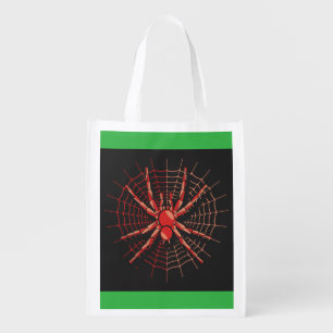 "Spider Design Reusable Grocery Bag - Eco-Friendly