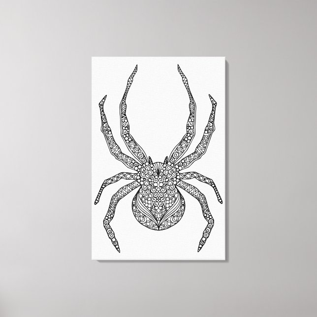 Spider Doodle 6 Canvas Print (Front)