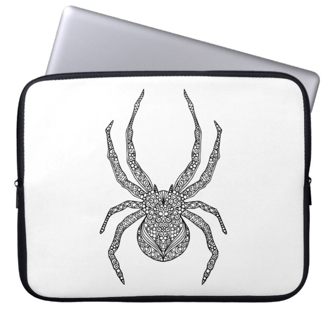 Spider Doodle Laptop Sleeve (Front)