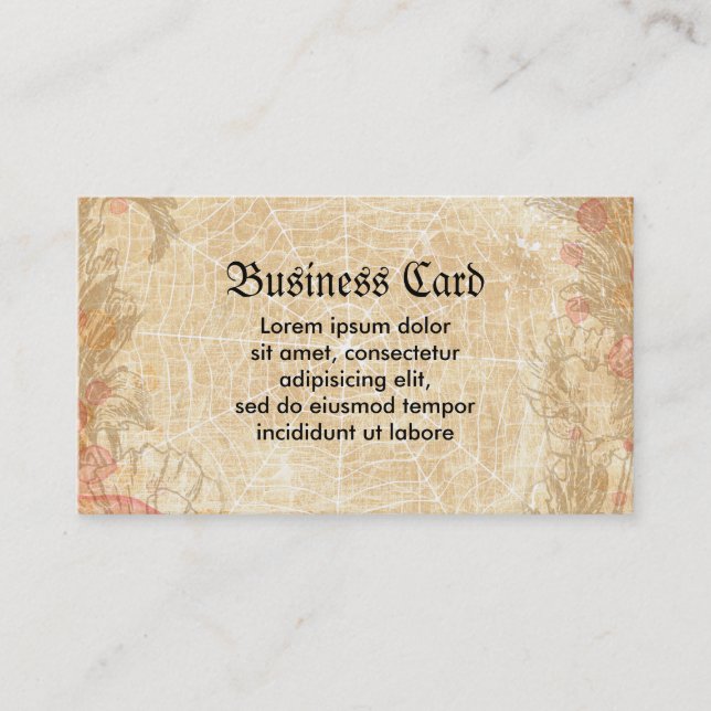 Spider Flower Wreath Business Card (Front)