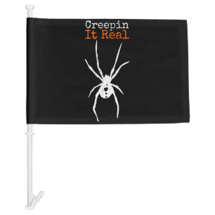 Spider G Funny Halloween Costume - Creepin It Real Car Flag
