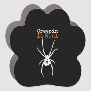Spider G Funny Halloween Costume - Creepin It Real Car Magnet