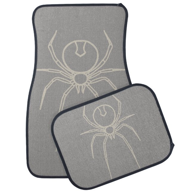 Spider - Ghost Grey and Bone White Car Floor Mat (Set)