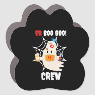 Spider Gift   Boo Crew Nurse Halloween Cute Spider Car Magnet