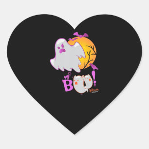 Spider Gift Boo Ghost Bats Spider Creepy Halloween Heart Sticker