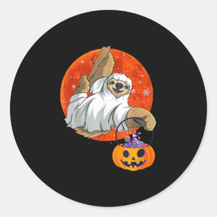 Spider Gift   Boo Halloween With Pumpkin Classic Round Sticker