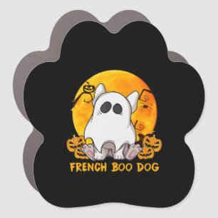 Spider Gift French Boo Bulldog With Pumpkin Spider Car Magnet