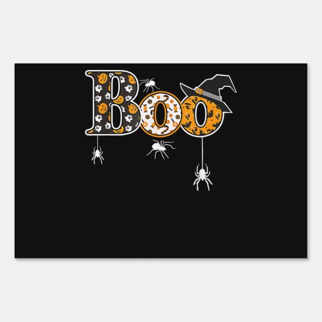 Spider Gift | Halloween Boo Spider Sign (Front)