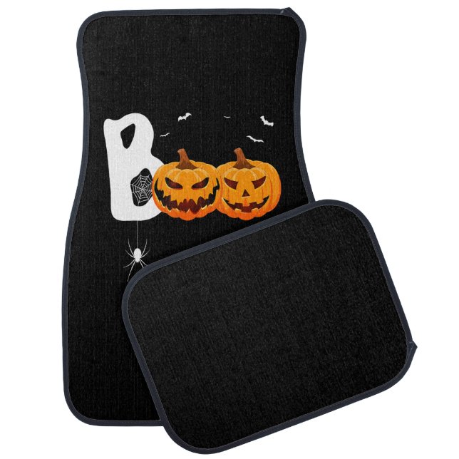 Spider Gift | Halloween Pumpkins Spider Car Floor Mat (Set)