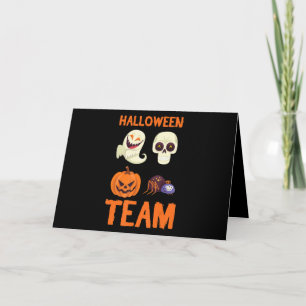 Spider Gift Halloween Team Pumpkin Ghost Spider Card