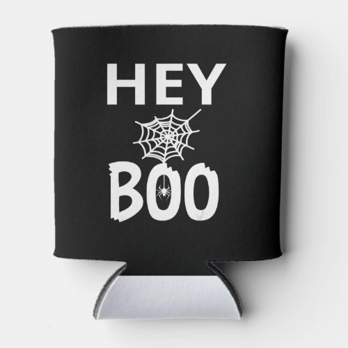 Spider Gift  Hey Boo Halloween Funny Spider Web Can Cooler