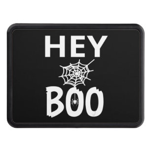 Spider Gift Hey Boo Halloween Funny Spider Web Hitch Cover