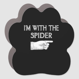 Spider Gift   I'm With The Spider Costume Matching Car Magnet