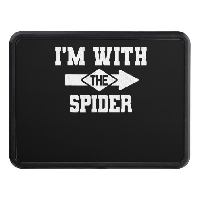 Spider Gift | I'm With The Spider Costume Matching Hitch Cover (Front)