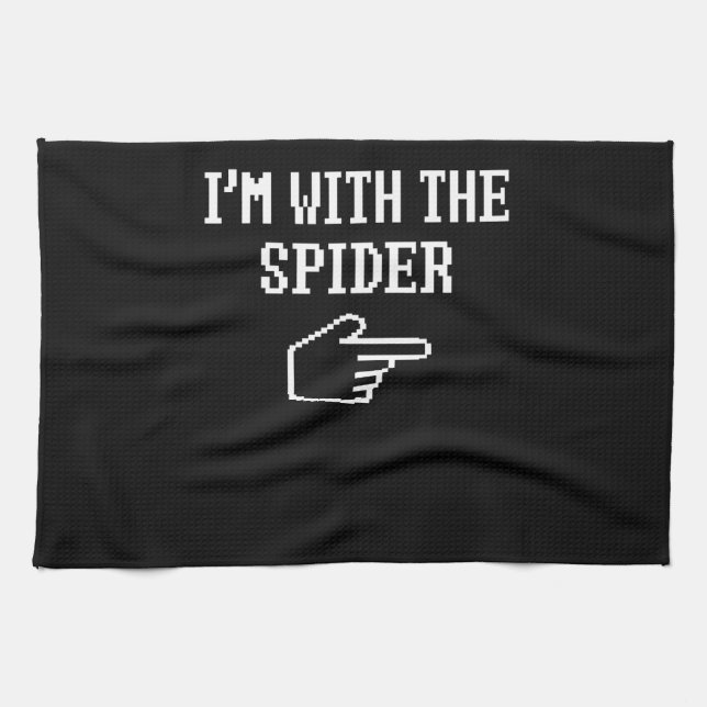 Spider Gift | I'm With The Spider Costume Matching Kitchen Towel (Horizontal)