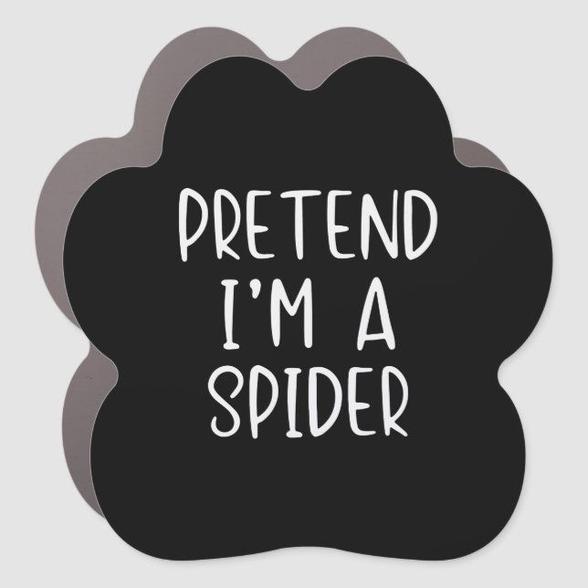 Spider Gift |Pretend Spider Costume Halloween Lazy Car Magnet (Front)
