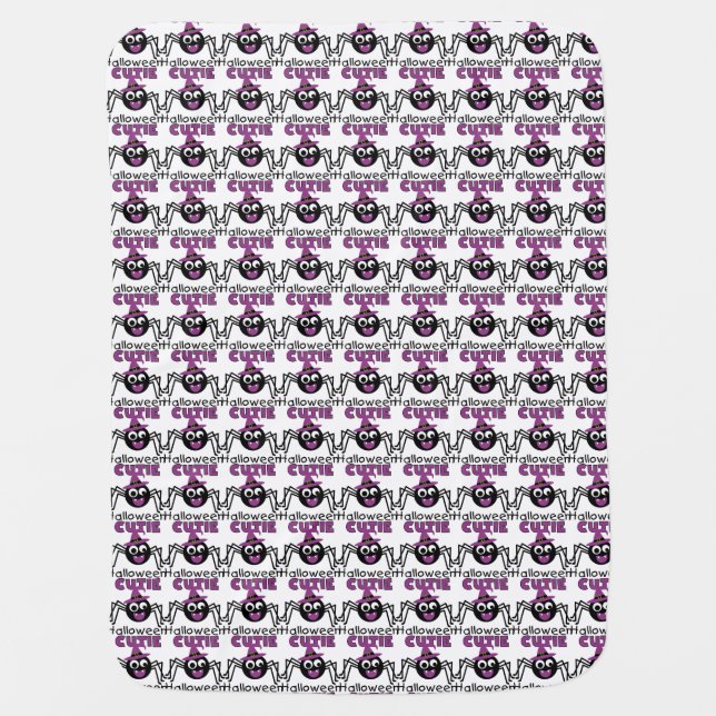 Spider Halloween Cutie Baby Blanket (Front)