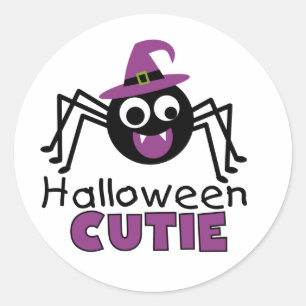 Spider Halloween Cutie Classic Round Sticker