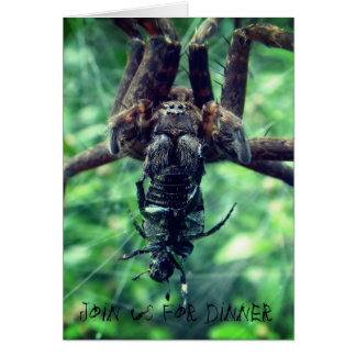 Spider Halloween Dinner Invitation