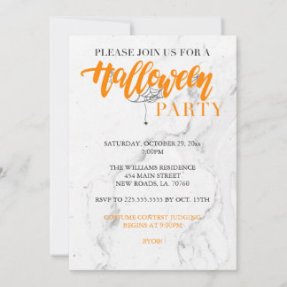 Spider Halloween Party Invitation