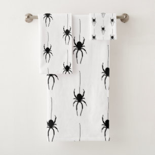 Spider Halloween Spooky Pattern Bath Towel Set