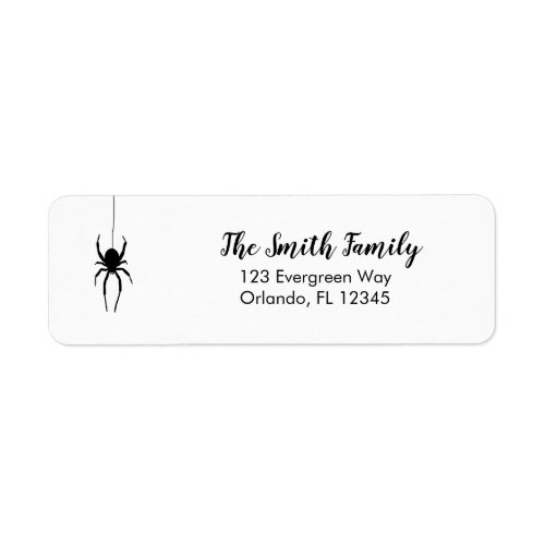 Spider Halloween Spooky Return Address Label