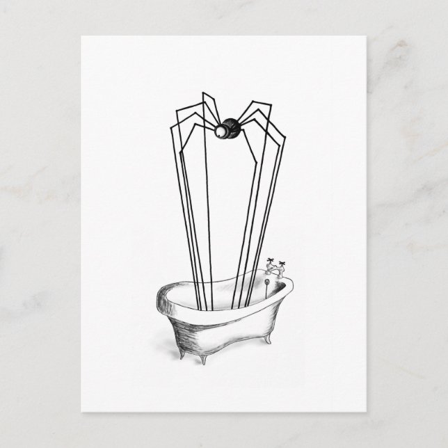 Spider in the Bath Postcard (Front)