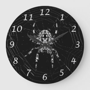 Spider in Web Wall Clock