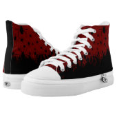Spider infested creepy goth blood red high tops (Pair)