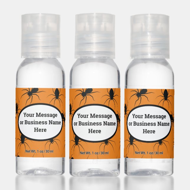 Spider Kids Halloween Business Name Logo Hand Sanitizer (Set)