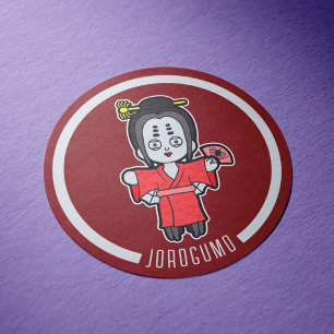 Spider Lady Jorogumo Japanese Yokai Classic Round Sticker