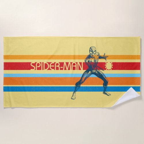Spider_Man  70s Multi_Colored Bar Graphic Beach Towel