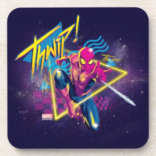 Spider_Man  80s Galactic Thwip Graphic Beverage Coaster